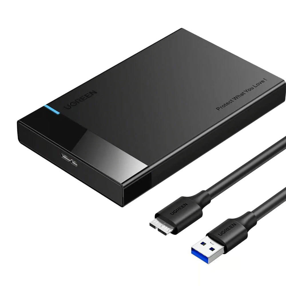UGREEN 30847 | 2.5″ SATA III Hard Drive Enclosure | USB 3.0 to SATA Adapter | Tool-Free | UASP Supported | 5Gbps | For SSD/HDD Backup, Cloning, Data Transfer