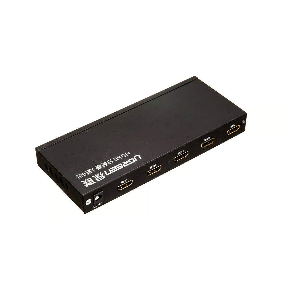 UGREEN 40202EU | HDMI Amplifier Splitter | 1 In 4 Out | 4K@30Hz | HDCP 1.4 | Signal Boosting | Plug & Play | Black