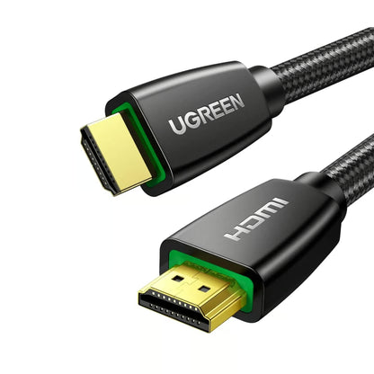 UGREEN | HDMI to HDMI Male Cable | 4K@30Hz | 1m (40408) / 2m (40410) / 5m (40412) / 15m (40416) | Black | Gold-Plated Connectors | Nylon Braided | For HDTV, Monitor, Projector, PS4, Xbox, Laptop