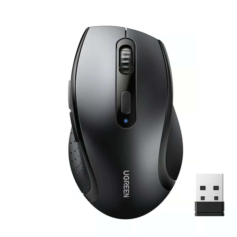 UGREEN 45012 | 2.4G Wireless Mouse (1600 DPI, Ergonomic Design, Black)