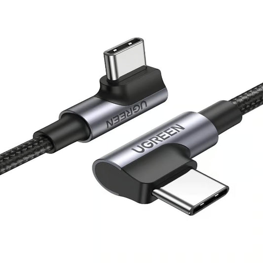 Ugreen 70696 | Angled USB-C to USB-C Braided Cable | 1m / 2m