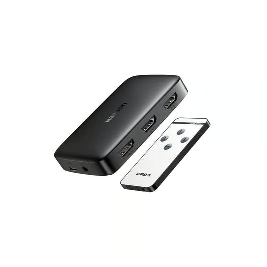 UGREEN 80125 | HDMI Switch 3 In 1 Out | 4K@30Hz | Manual Toggle | Plug & Play | Gold-Plated | Black | Free Shipping