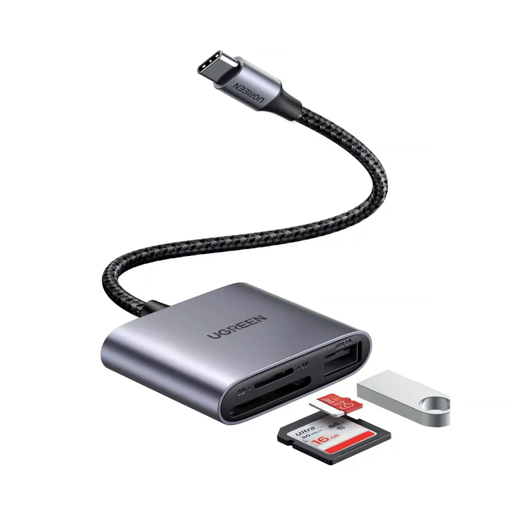 UGREEN 80798 | 3-in-1 USB-C SD Card Reader (OTG-Enabled)