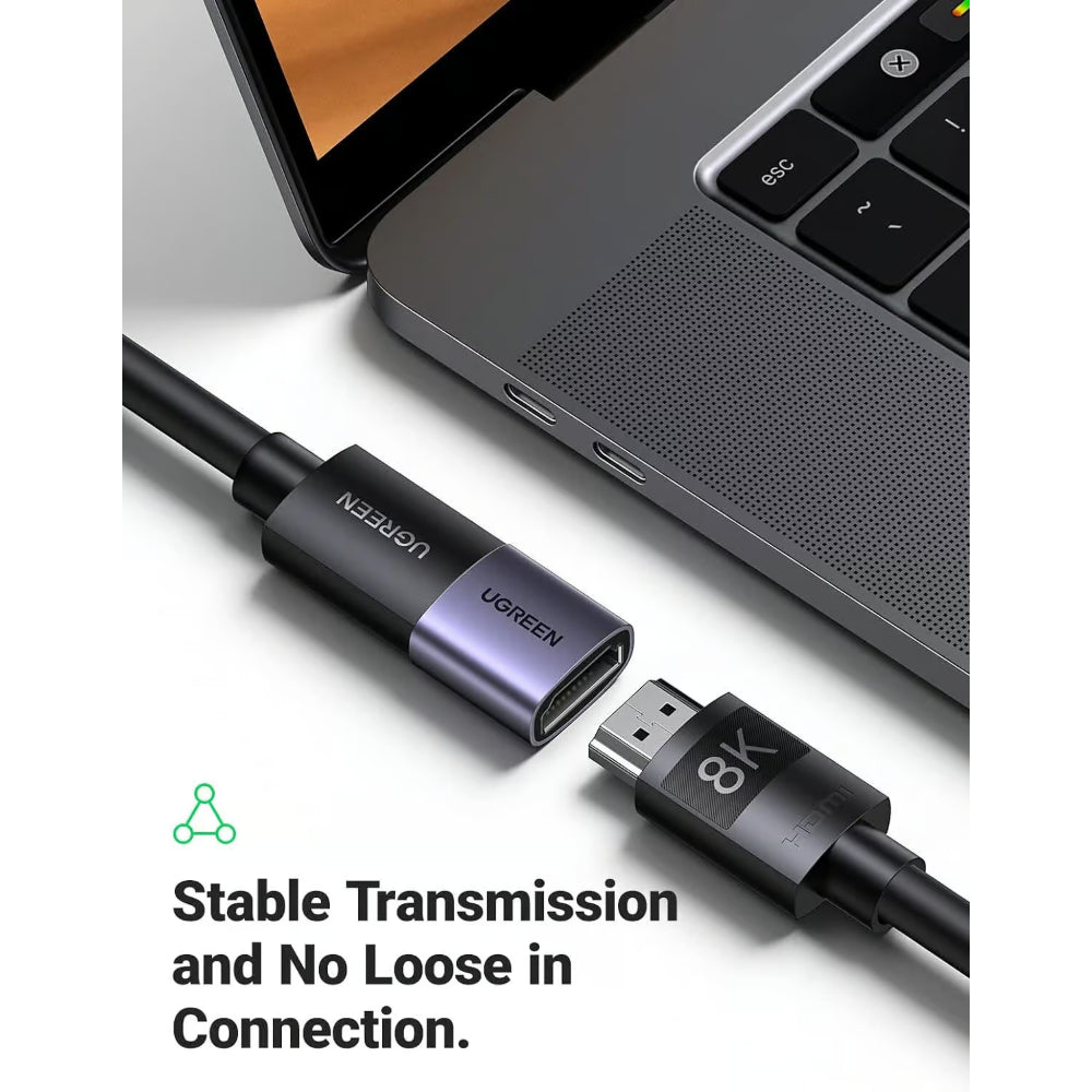 UGREEN 90592 | HDMI 2.1 Female to Female Coupler | 8K@60Hz | 4K@120Hz | HDR | ARC | 3D | Gold-Plated | For HDMI Extension Between Cables & Devices