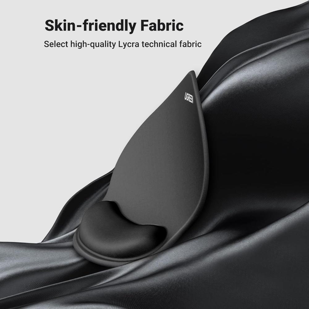 UGREEN LP668 Ergonomic Mouse Pad with Wrist Rest | 220 × 245mm | 5mm Base | Memory Foam Wrist Support | Smooth Lycra Surface | Non-Slip PU Base