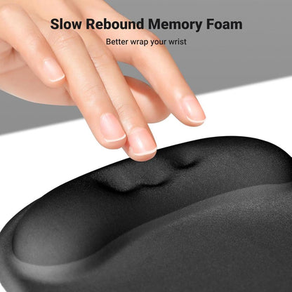 UGREEN LP668 Ergonomic Mouse Pad with Wrist Rest | 220 × 245mm | 5mm Base | Memory Foam Wrist Support | Smooth Lycra Surface | Non-Slip PU Base