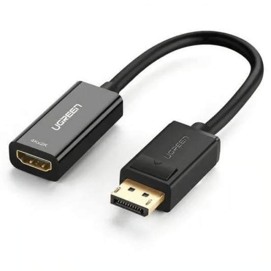 UGREEN 40362 | DisplayPort Male to HDMI Female Converter | 1080p Full HD | Plug & Play | Gold-Plated Connectors | Compact Design