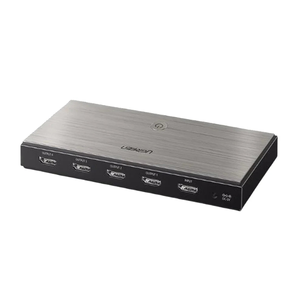 UGREEN 50708 | HDMI Splitter 1 In 4 Out | 4K@30Hz | HDCP 1.4 | Synchronized Display | Plug & Play | Black
