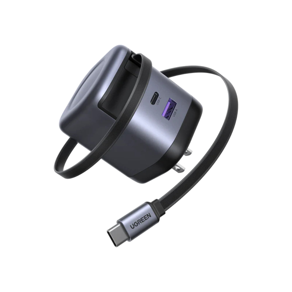 UGREEN Nexode 65W Charger with Retractable USB‑C Cable (Model 65239)
