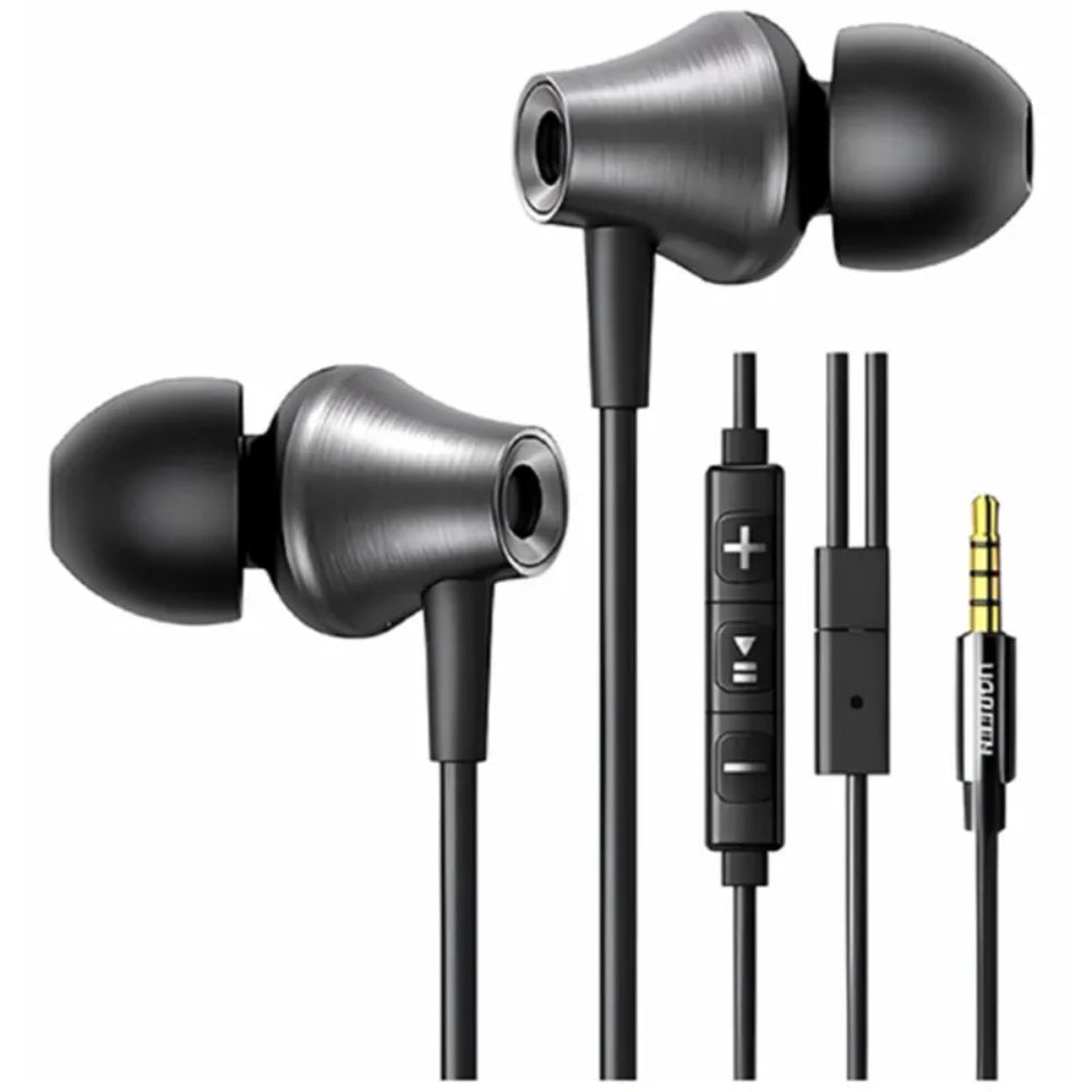 UGREEN 35753 | 3.5mm Wired Earphones | In-Ear Design | HiFi Stereo | Built-in Mic | Tangle-Free Cable | Black