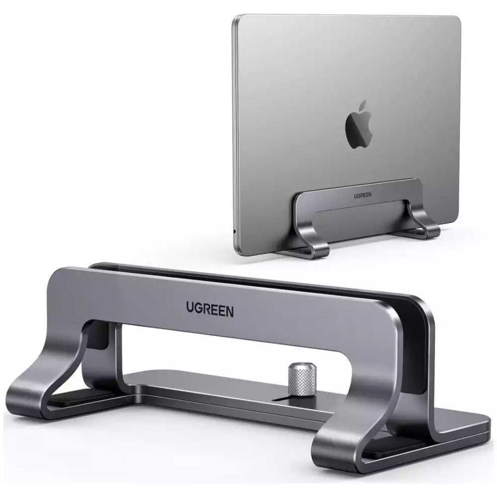 UGREEN 45622 | Vertical Laptop Stand | Adjustable Width | Aluminum Alloy | Anti-Slip Base | Space-Saving Design | Gray | Free Shipping