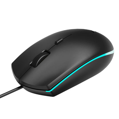 Rapoo V11S Optical Gaming Mouse | 800/1200/1600 DPI | Ambidextrous Ergonomic Design | Wired USB | Black
