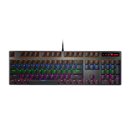 Rapoo V500PRO Mechanical Gaming Keyboard | Full Size 104 Keys | Multicolor Backlit | Anti-Ghosting | Spill-Resistant
