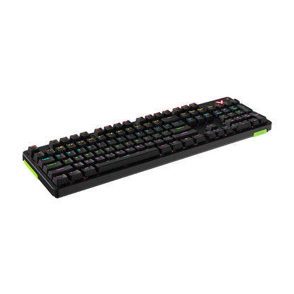 Rapoo V500PRO TM Mechanical Gaming Keyboard | Full Size 104 Keys | RGB Backlit | PBT Keycaps | Programmable