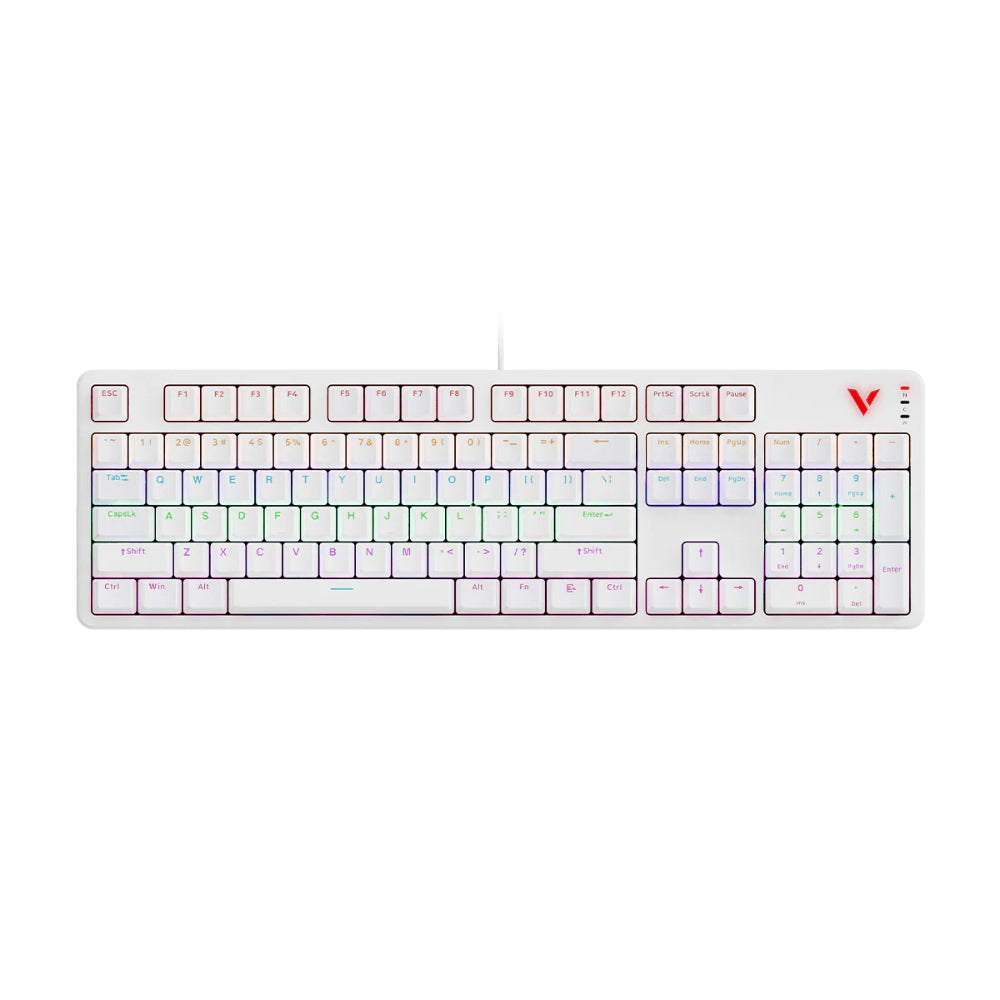 Rapoo V500PRO TM Mechanical Gaming Keyboard | Full Size 104 Keys | RGB Backlit | PBT Keycaps | Programmable