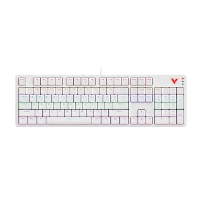 Rapoo V500PRO TM Mechanical Gaming Keyboard | Full Size 104 Keys | RGB Backlit | PBT Keycaps | Programmable