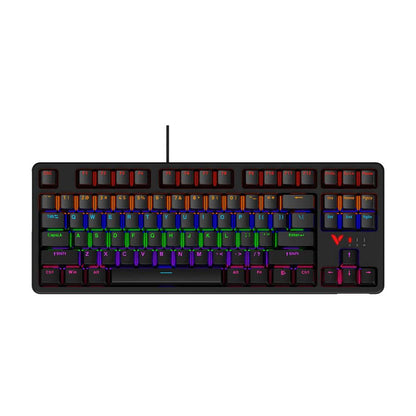 Rapoo V500PRO-87 | 87-Key Mechanical Gaming Keyboard | PBT Keycaps | Programmable | Backlit | Aluminum Base