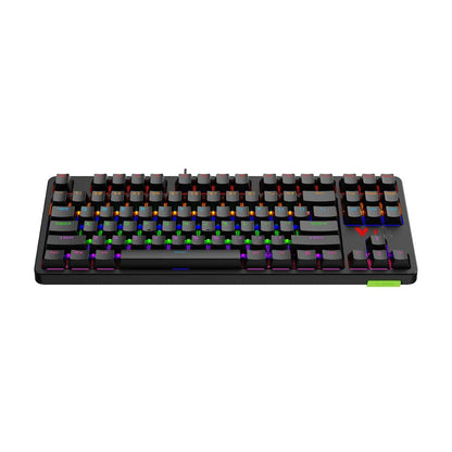 Rapoo V500PRO-87 | 87-Key Mechanical Gaming Keyboard | PBT Keycaps | Programmable | Backlit | Aluminum Base