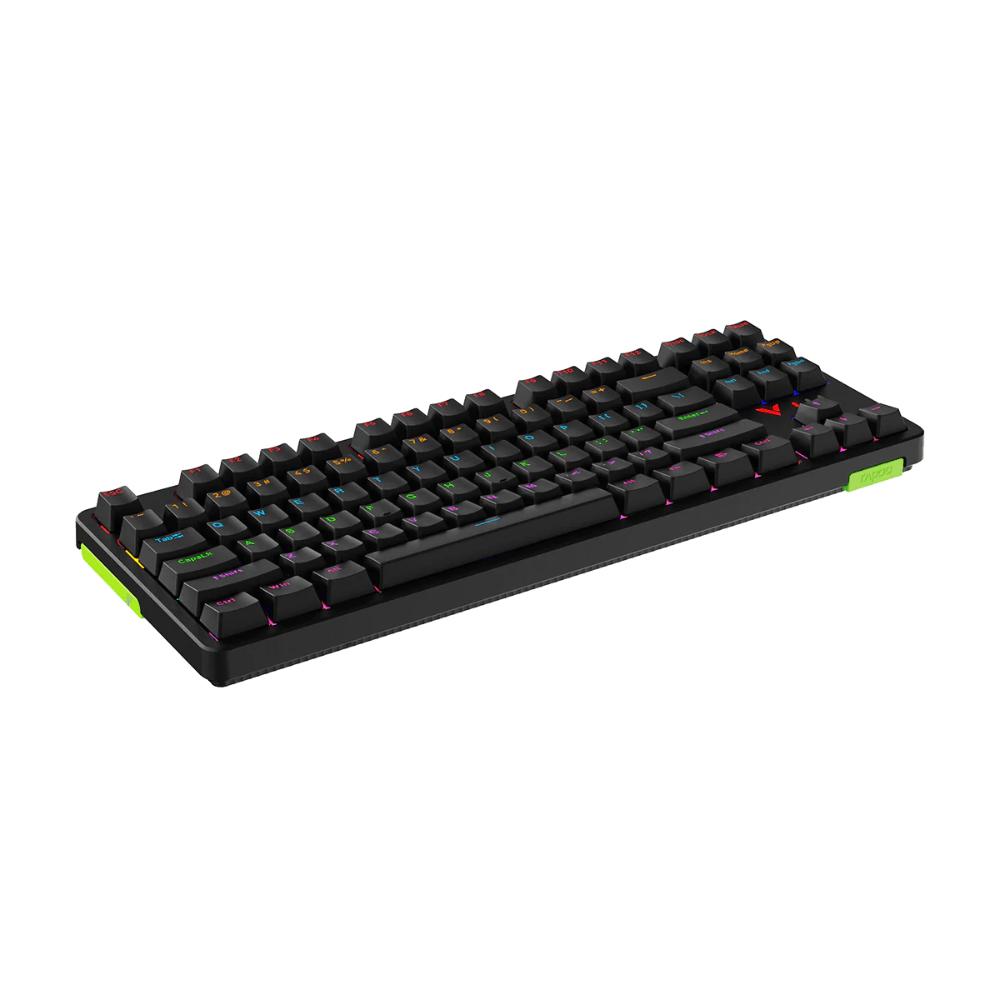 Rapoo V500PRO-87 | 87-Key Mechanical Gaming Keyboard | PBT Keycaps | Programmable | Backlit | Aluminum Base