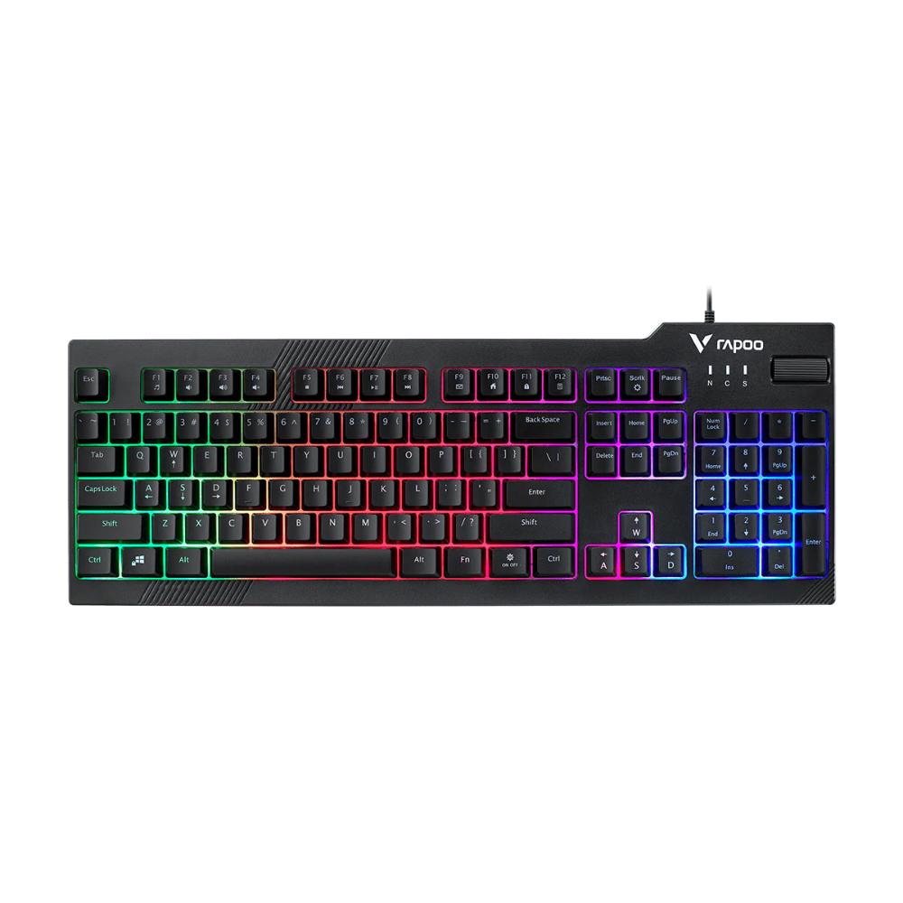 Rapoo V50S Gaming Keyboard | Full Size Backlit Keyboard | Anti-Ghosting | Volume Control Wheel | Spill-Resistant