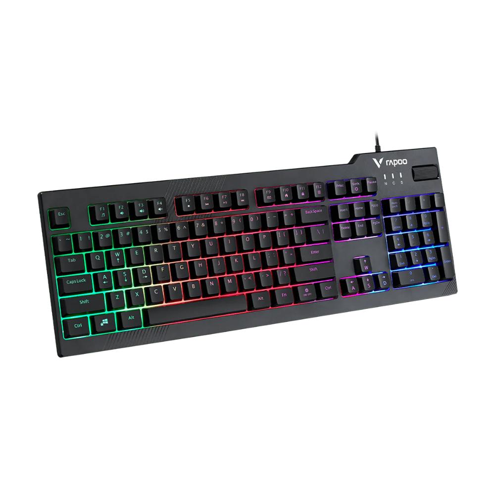 Rapoo V50S Gaming Keyboard | Full Size Backlit Keyboard | Anti-Ghosting | Volume Control Wheel | Spill-Resistant