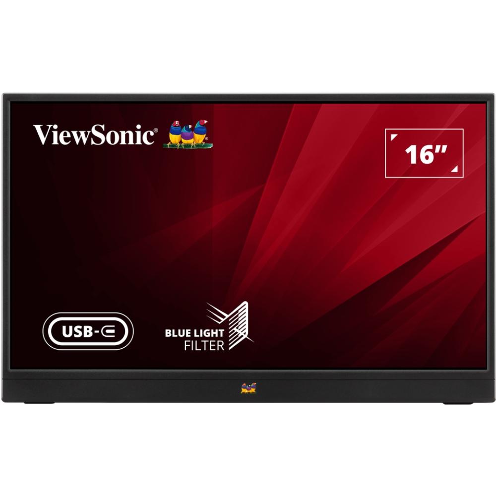 ViewSonic VA1655-3 16-Inch FHD Portable Monitor | IPS | USB-C 60W Power Delivery | Mini HDMI | Built-in Speakers
