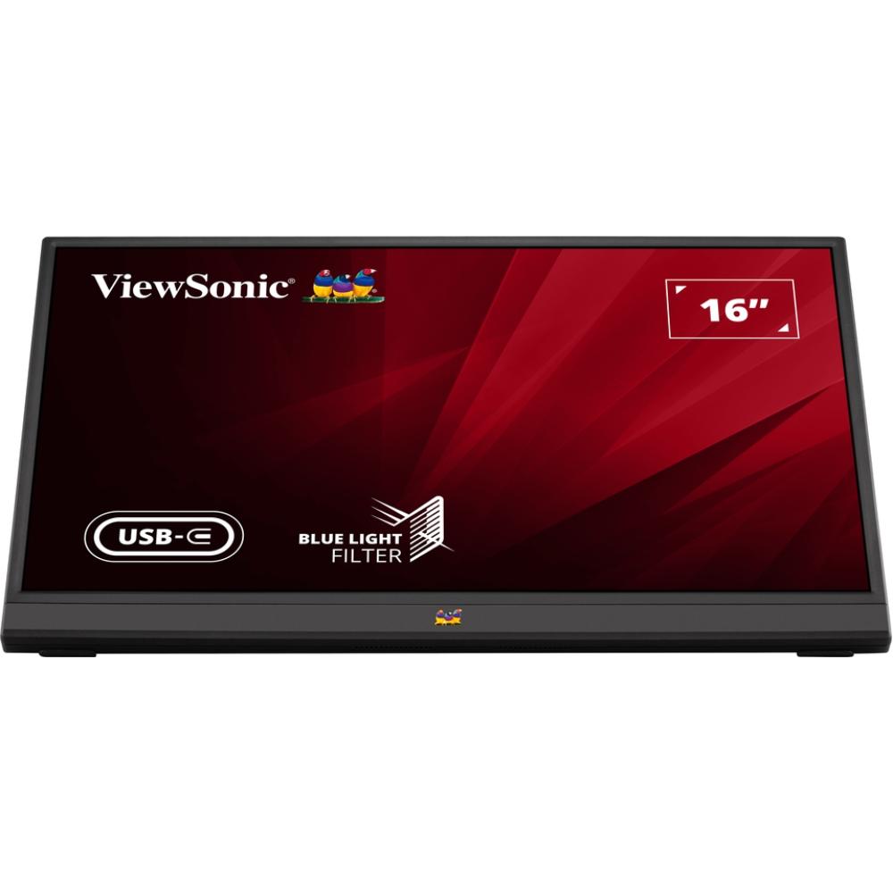 ViewSonic VA1655-3 16-Inch FHD Portable Monitor | IPS | USB-C 60W Power Delivery | Mini HDMI | Built-in Speakers