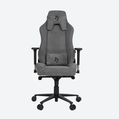 Arozzi Vernazza Soft Fabric | Premium Ergonomic Gaming & Office Chair | XL Frame | Soft Woven Fabric Upholstery | Memory Foam Padding | 165° Recline | 3D Armrests | Adjustable Lumbar & Headrest Pillows | Matte Grey