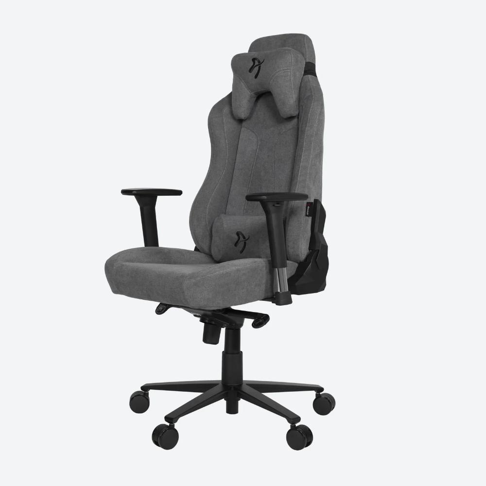 Arozzi Vernazza Soft Fabric | Premium Ergonomic Gaming & Office Chair | XL Frame | Soft Woven Fabric Upholstery | Memory Foam Padding | 165° Recline | 3D Armrests | Adjustable Lumbar & Headrest Pillows | Matte Grey