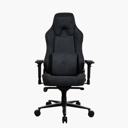 Arozzi Vernazza Supersoft | Premium Ergonomic Gaming  Office Chair | Pure Black | XL Frame | Memory Foam Padding | Soft Fabric Upholstery | 165° Recline | 3D Armrests | Adjustable Lumbar & Headrest Pillows