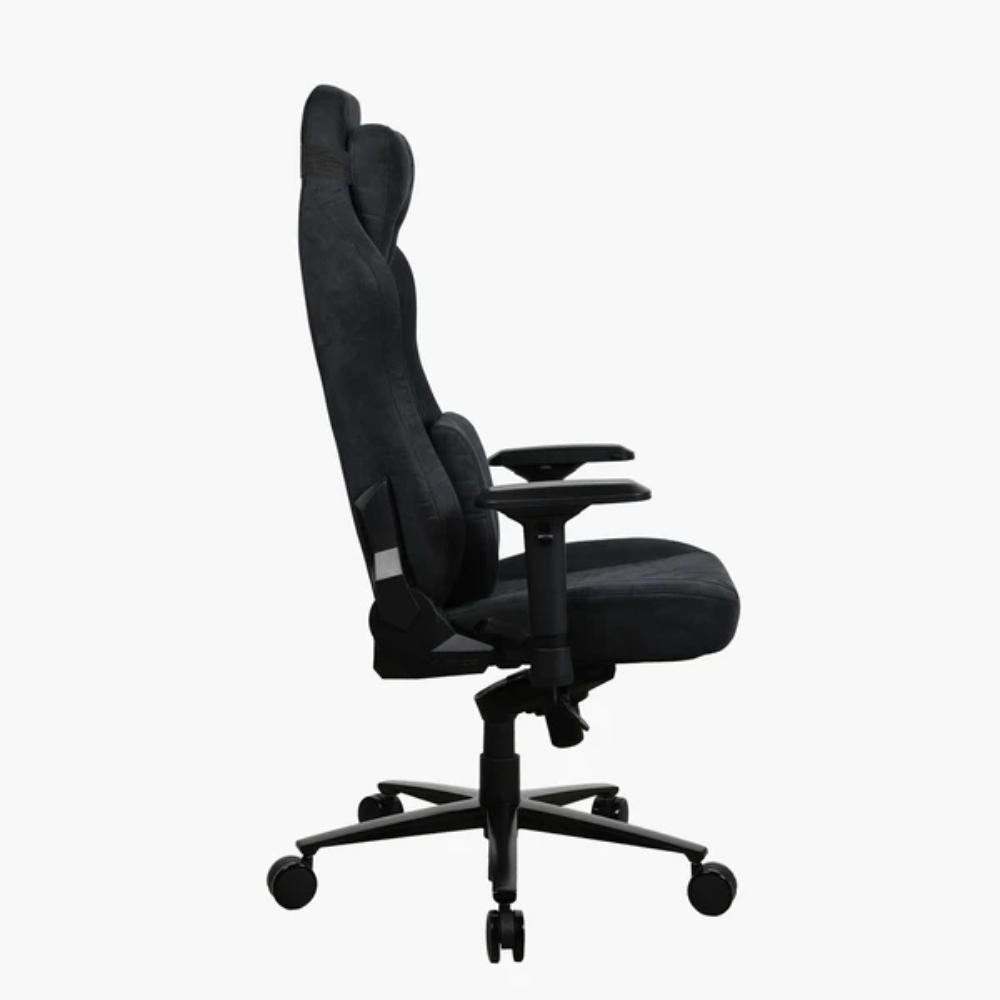 Arozzi Vernazza Supersoft | Premium Ergonomic Gaming  Office Chair | Pure Black | XL Frame | Memory Foam Padding | Soft Fabric Upholstery | 165° Recline | 3D Armrests | Adjustable Lumbar & Headrest Pillows