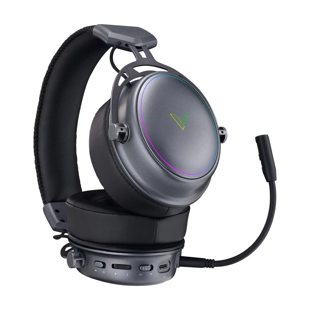Rapoo VH800 Wireless Gaming Headset | Dual-Mode 2.4GHz & Bluetooth 5.2 | RGB | 40mm Graphene Drivers | Noise-Cancelling Mic