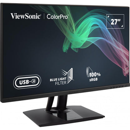 ViewSonic VP2756-2K | 27" 2K QHD Pantone Validated Professional Monitor with USB-C 60W | Factory Pre-Calibrated, Flat Panel