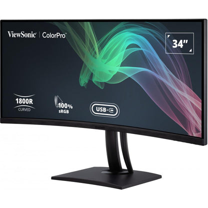 ViewSonic VP3481a | 34” UWQHD+ Curved Professional Monitor, 100Hz | Pantone Validated, USB-C Docking