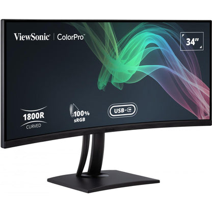 ViewSonic VP3481a | 34” UWQHD+ Curved Professional Monitor, 100Hz | Pantone Validated, USB-C Docking