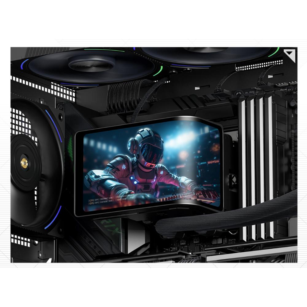 Thermalright Wonder Vision 360 Turbo ARGB Black & White 360mm AIO Liquid CPU Cooler | 6.67" Display | 2400×1080 Resolution | 6400RPM Pump