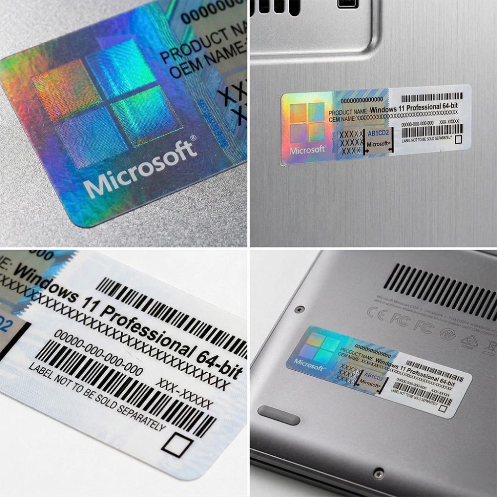 Microsoft Windows 11 Pro 64-bit OEM License | FQC-10528 | English | Lifetime OEM License Sticker