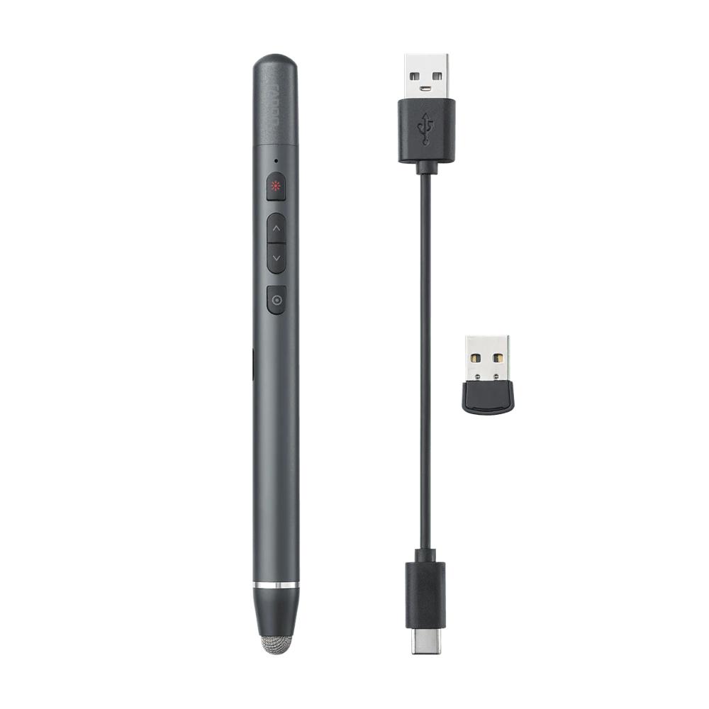 Rapoo XR200 Wireless Presenter | Rechargeable Laser Pointer | Touch Pen | 2.4GHz Presentation Remote
