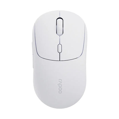 Rapoo M360 Smart Dual-Mode Wireless Mouse with AI Copilot Button | Bluetooth 5.0 & 2.4GHz | 4000 DPI | Silent Clicks | Cloudy White