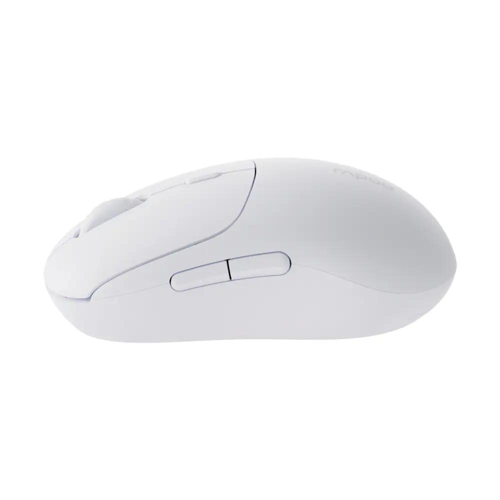 Rapoo M360 Smart Dual-Mode Wireless Mouse with AI Copilot Button | Bluetooth 5.0 & 2.4GHz | 4000 DPI | Silent Clicks | Cloudy White