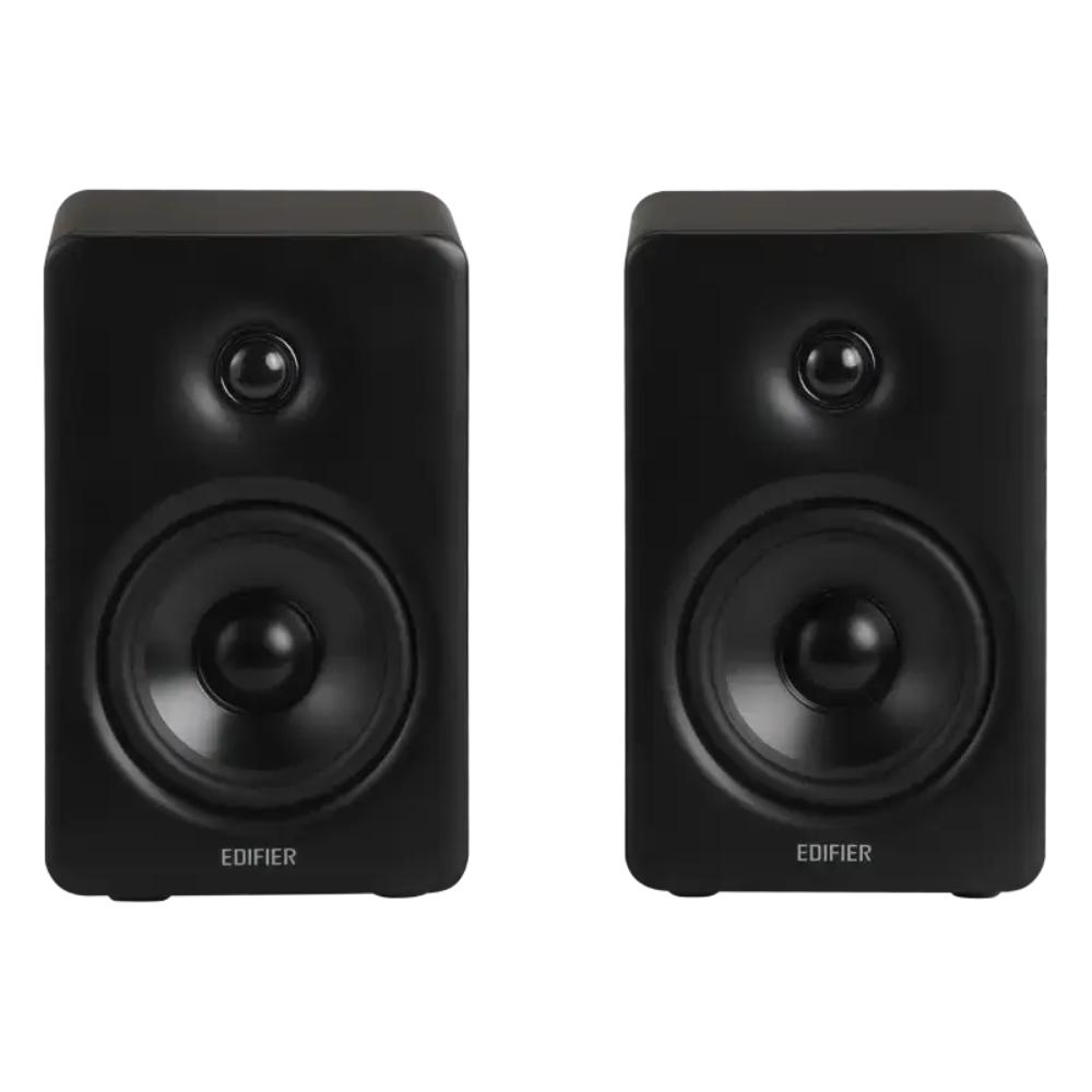Pair of Edifier speakers on a white background