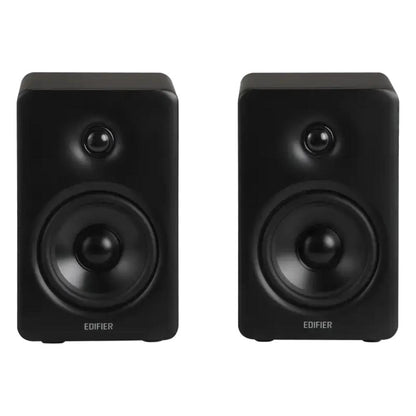 Pair of Edifier speakers on a white background