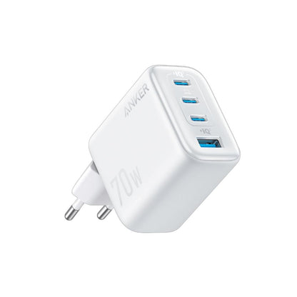 Anker Zolo 70W 4-Port Charger A121C (3C+1U, PD 3.0) | Compact GaN Fast Charger