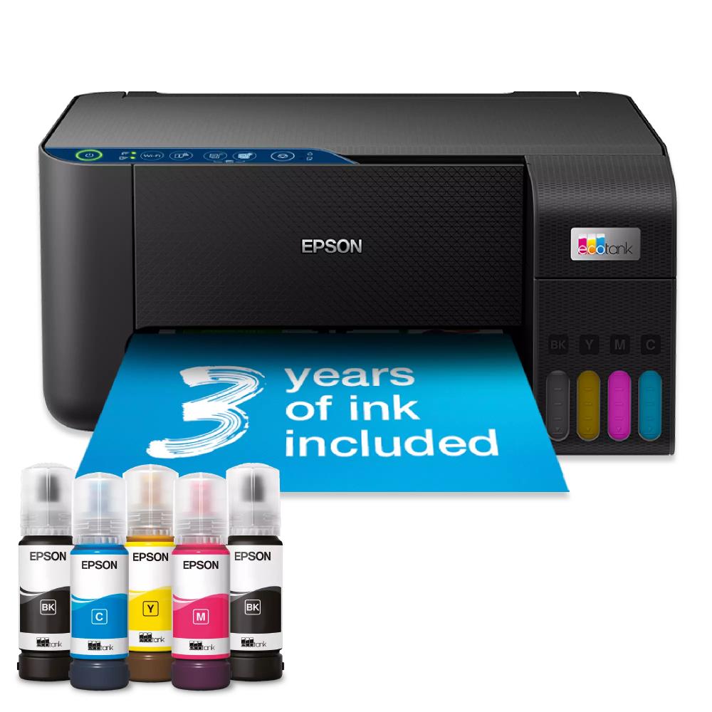 Epson EcoTank L3271 | Wireless All-in-One Printer (Print, Copy, Scan, WiFi, USB, A4) | 8100 B/W & 6500 Color Pages