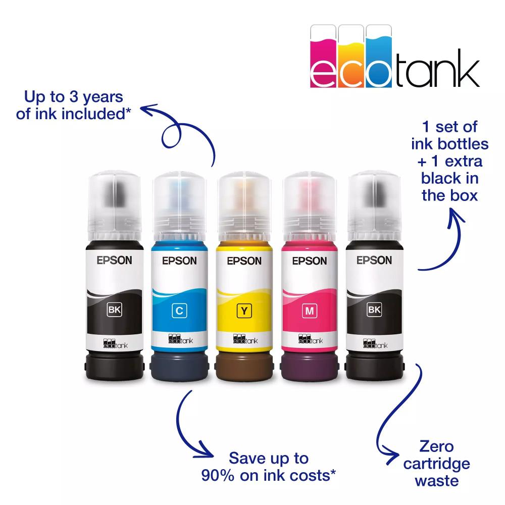 Epson EcoTank L3276 | Print, Scan, Copy, Wi-Fi, 8100 Page Yield | White Ink Tank Printer