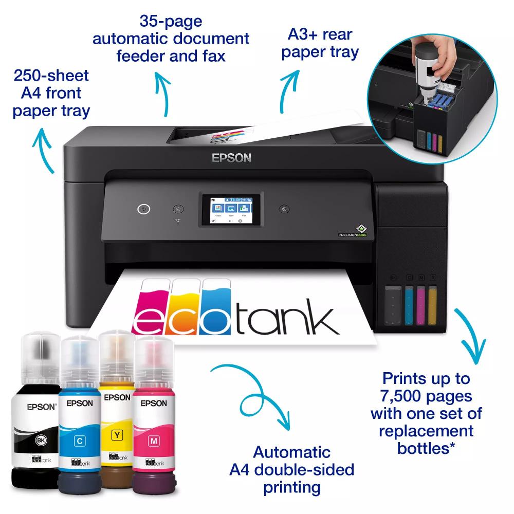 Epson EcoTank L14150 A3+ Wi-Fi Duplex Wide-Format All-in-One Ink Tank Printer | Print Scan Copy Fax | ADF