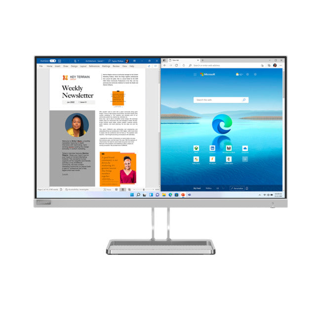 Lenovo L27i-40 27" LED Monitor | FHD 1920x1080 | 100Hz (HDMI) | IPS Panel | Anti-Glare | HDMI, VGA, Built-in Speaker | 3Y