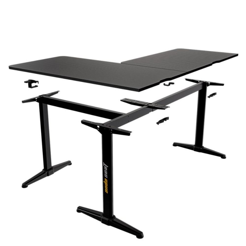 AndaSeat Wind Seeker L-Shaped Gaming Desk | Carbon Fiber Surface | 160cm Corner Gaming Desk | Heavy-Duty Steel Frame