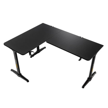 AndaSeat Wind Seeker L-Shaped Gaming Desk | Carbon Fiber Surface | 160cm Corner Gaming Desk | Heavy-Duty Steel Frame