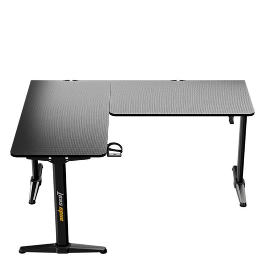 AndaSeat Wind Seeker L-Shaped Gaming Desk | Carbon Fiber Surface | 160cm Corner Gaming Desk | Heavy-Duty Steel Frame